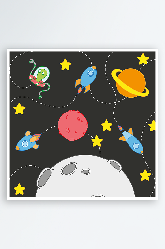 宇宙星球外太空探索飞船火箭卫星行星素材
