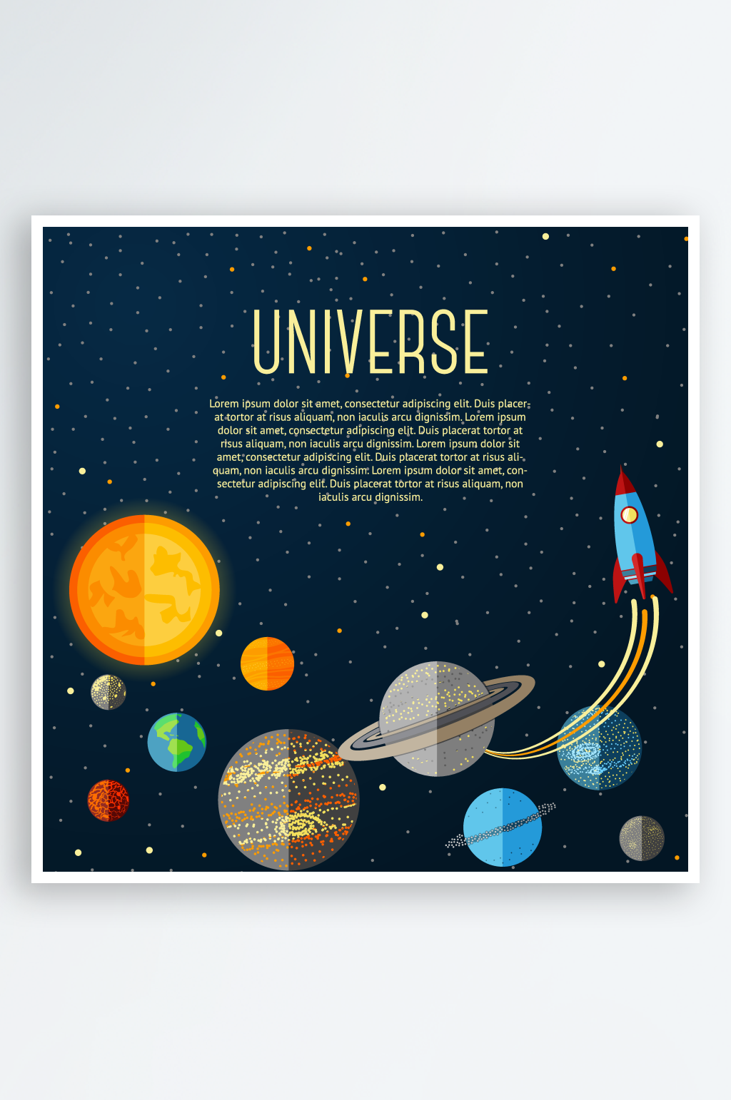 宙太空火箭宇航员图标星球矢量素材素材