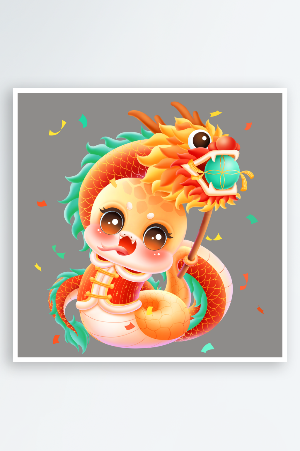 蛇年IP卡通蛇蛇年吉祥物素材