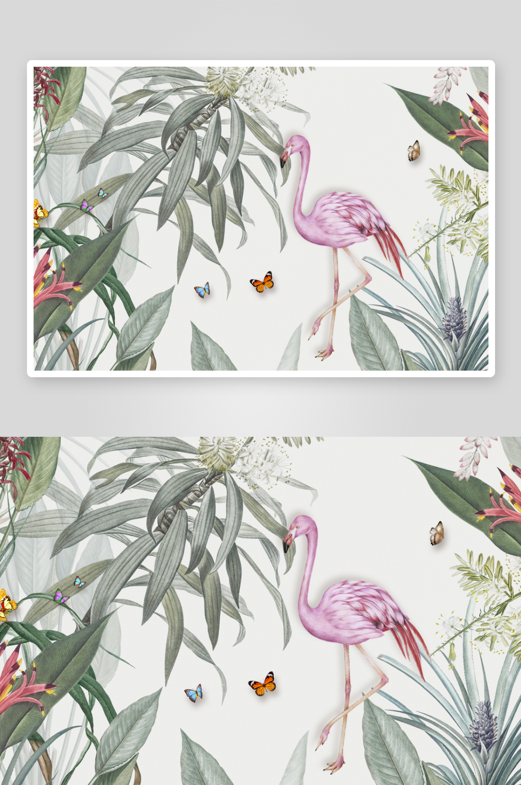 热带森系植物插画海报设计素材