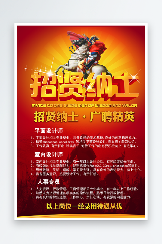 招贤纳士宣传海报设计