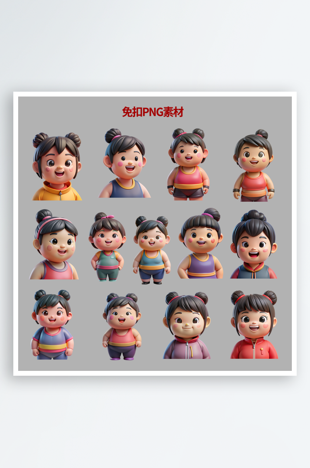 可爱的的小女孩立体小女孩素材图素材