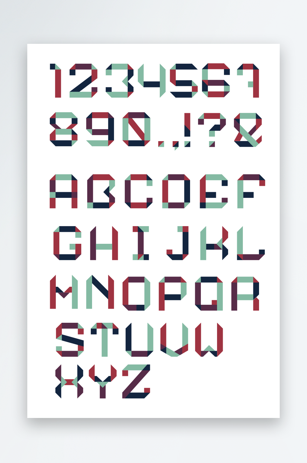矢量数字字母英文设计素材素材