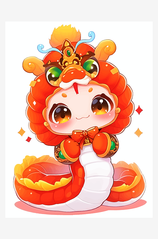 简约卡通蛇年蛇素材图-众图网