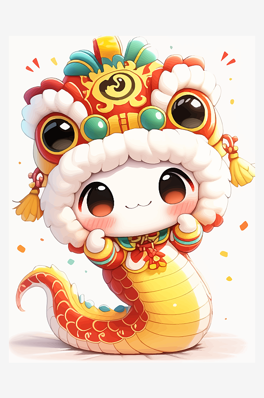 卡通蛇年可爱卡通蛇素材
