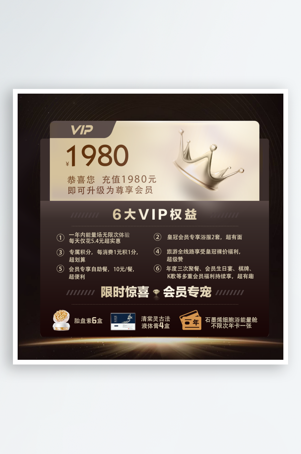 会员vip年卡权益素材