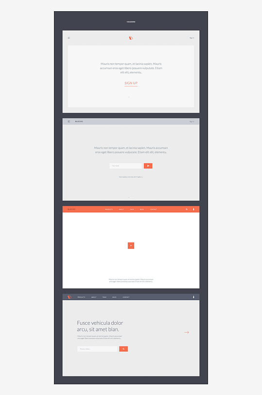 创意简约网页通用模板设计-众图网