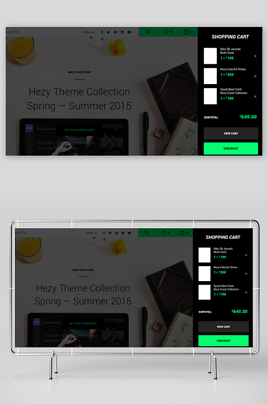 网页网站宣传首页模版设计-众图网