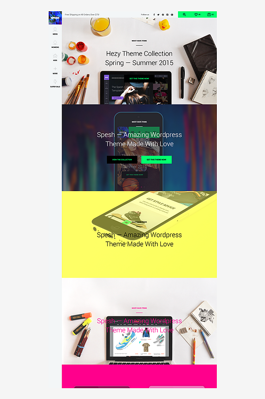 创意网页网站宣传首页模版设计-众图网