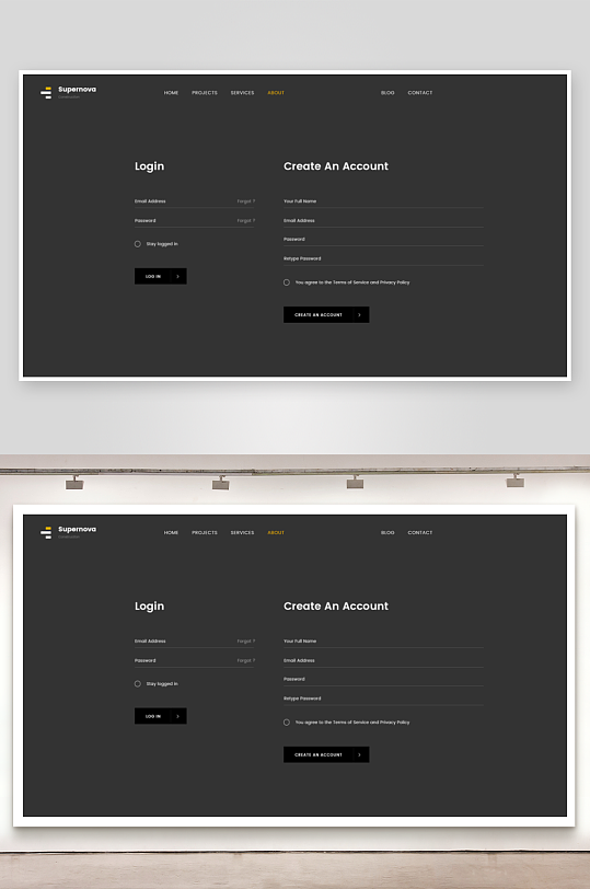 网页页面网站宣传首页模版设计-众图网