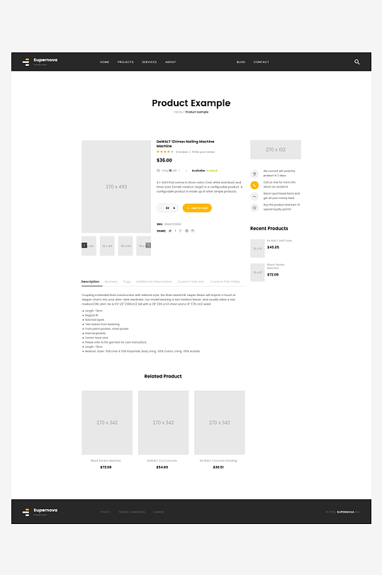 网页页面网站宣传首页模版设计-众图网