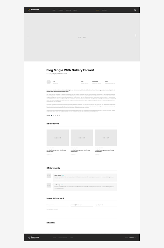 网页页面网站宣传首页模版设计-众图网