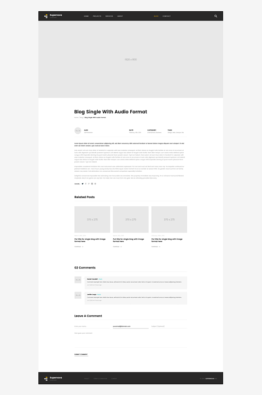 网页页面网站宣传首页模版设计-众图网