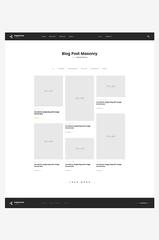 网页页面网站宣传首页模版设计-众图网
