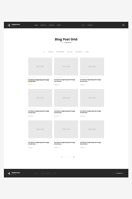 网页页面网站宣传首页模版设计-众图网
