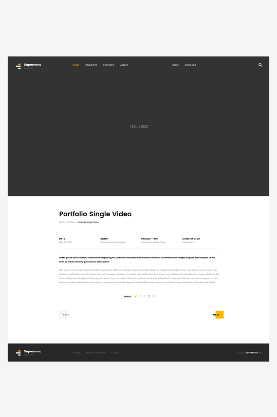 网页页面网站宣传首页模版设计-众图网