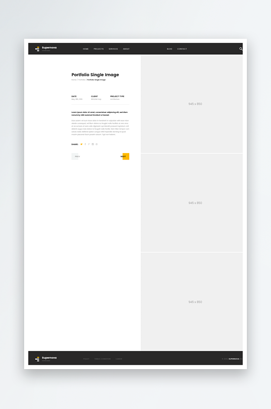 网页页面网站宣传首页模版设计-众图网