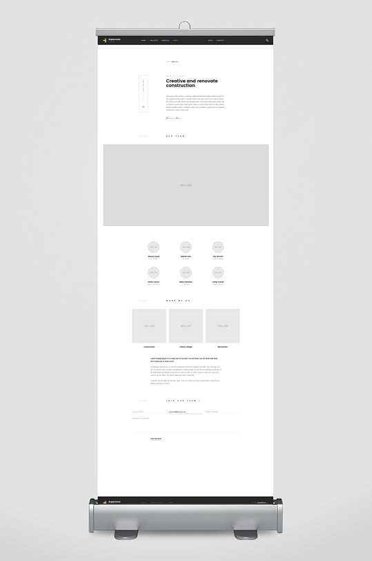 网页页面模版网站宣传首页模版设计-众图网
