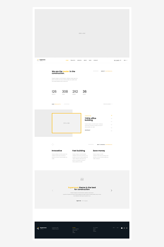 网页页面模版网站宣传首页模版设计-众图网