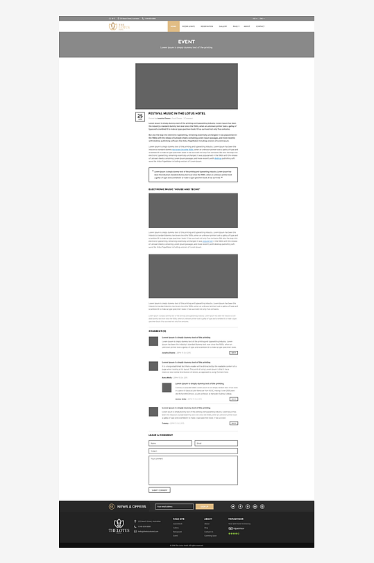 网页页面模版网站宣传首页模版设计-众图网