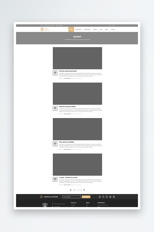 网页页面模版网站宣传首页模版设计-众图网