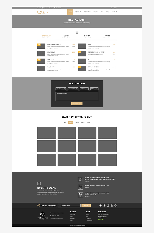 网页页面模版网站宣传首页模版设计-众图网