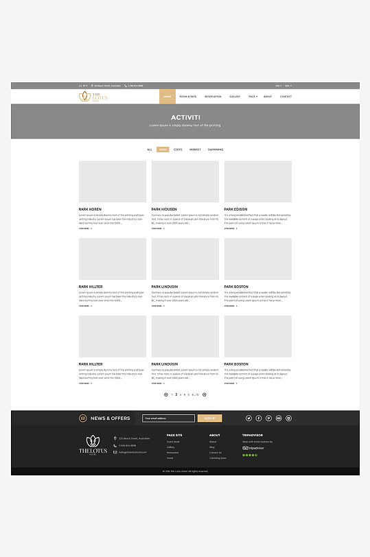 网页页面模版网站宣传首页模版-众图网