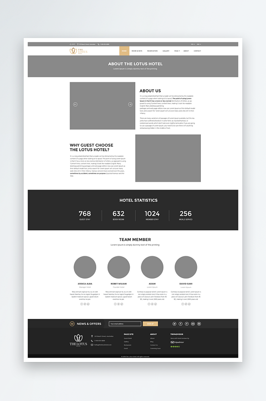 网页页面模版网站宣传首页模版-众图网