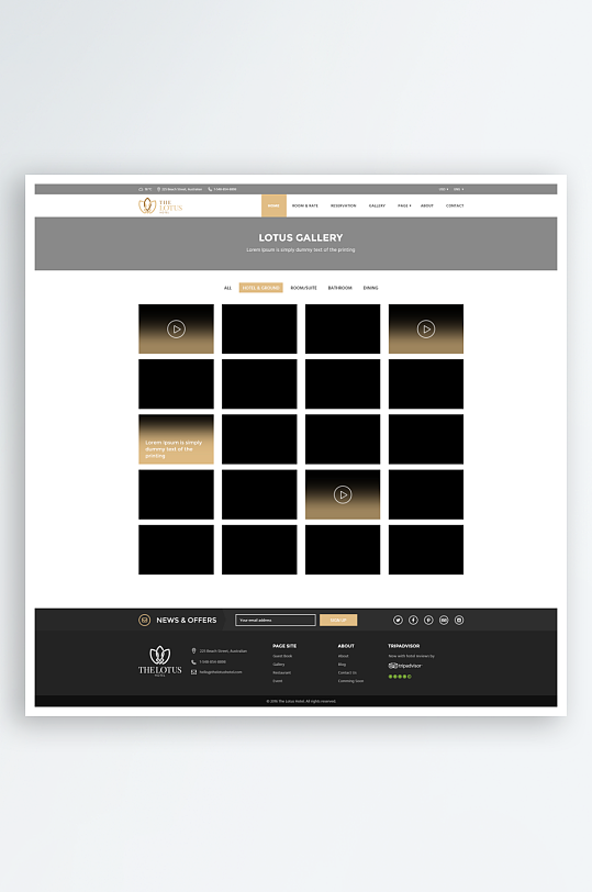 网页页面模版网站宣传首页模版-众图网