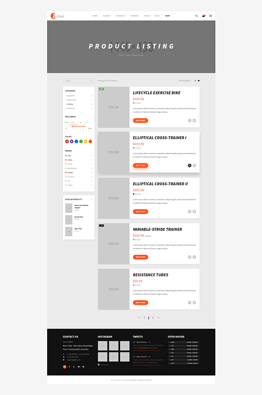 网页UI网站宣传模版设计-众图网