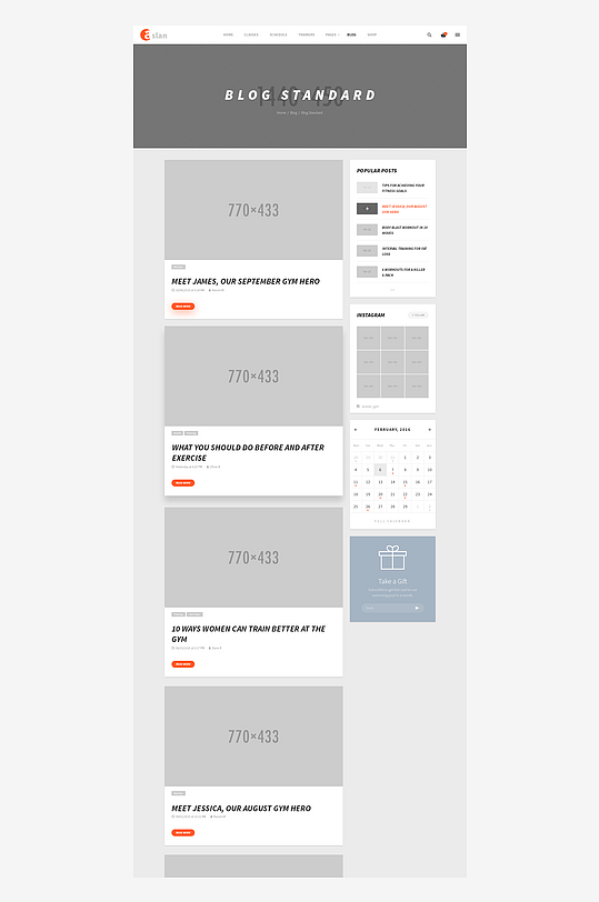 网页UI网站宣传模版设计-众图网