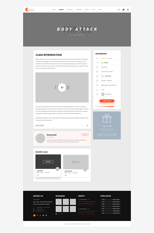 网页UI网站宣传模版设计-众图网