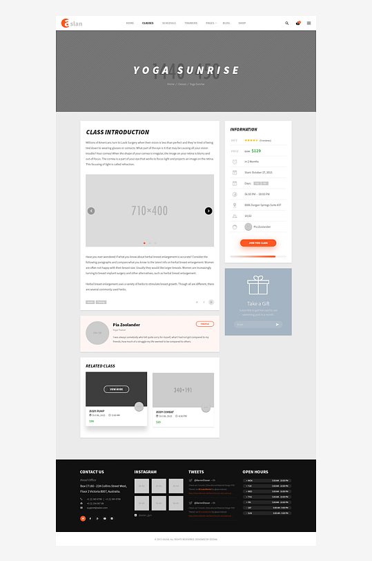 网页UI网站宣传模版设计-众图网