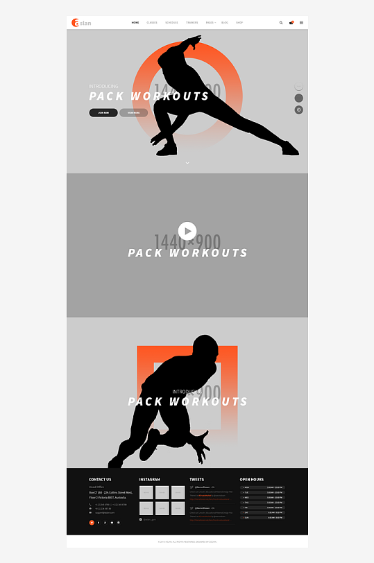 网页UI界面网站宣传模版设计-众图网