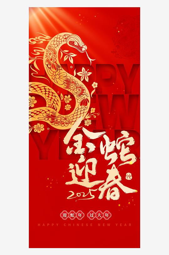 创意大气蛇年海报设计