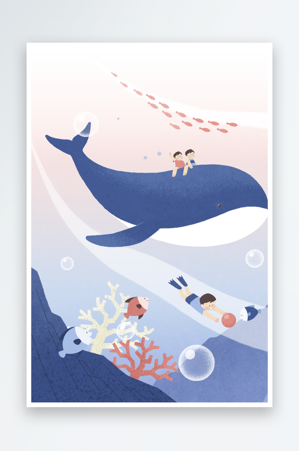 可爱风儿童人物插画设计素材