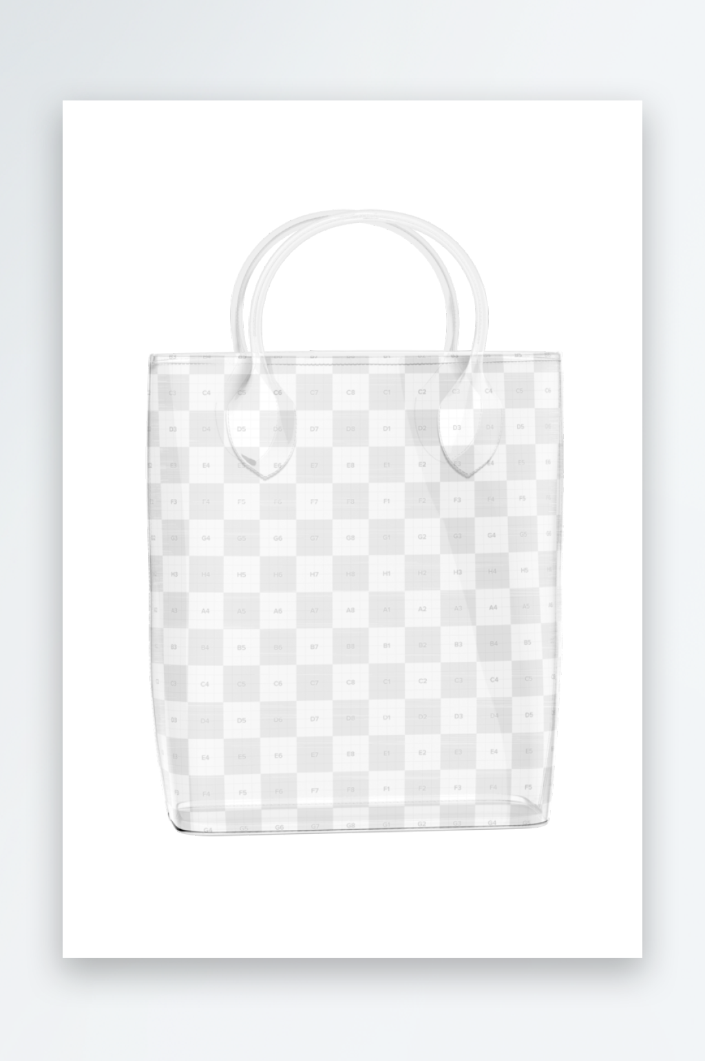 透明水晶塑料袋沙滩袋购物袋手提袋样机素材