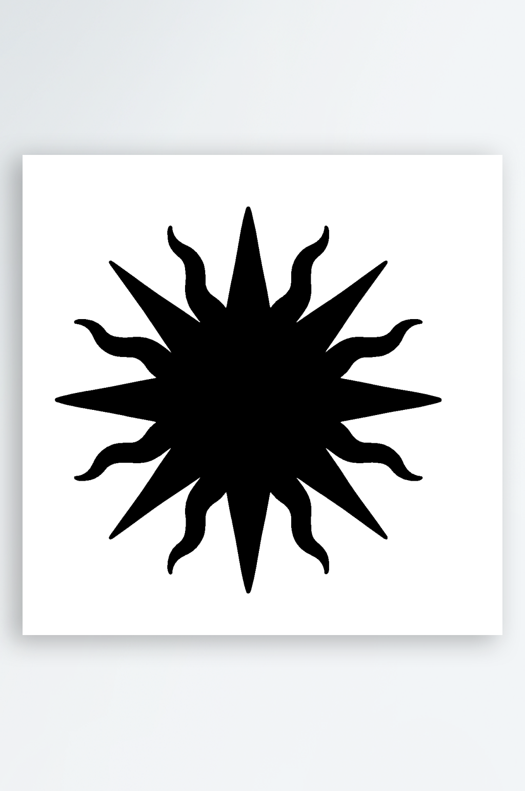 矢量黑白简约潮流图案素材素材