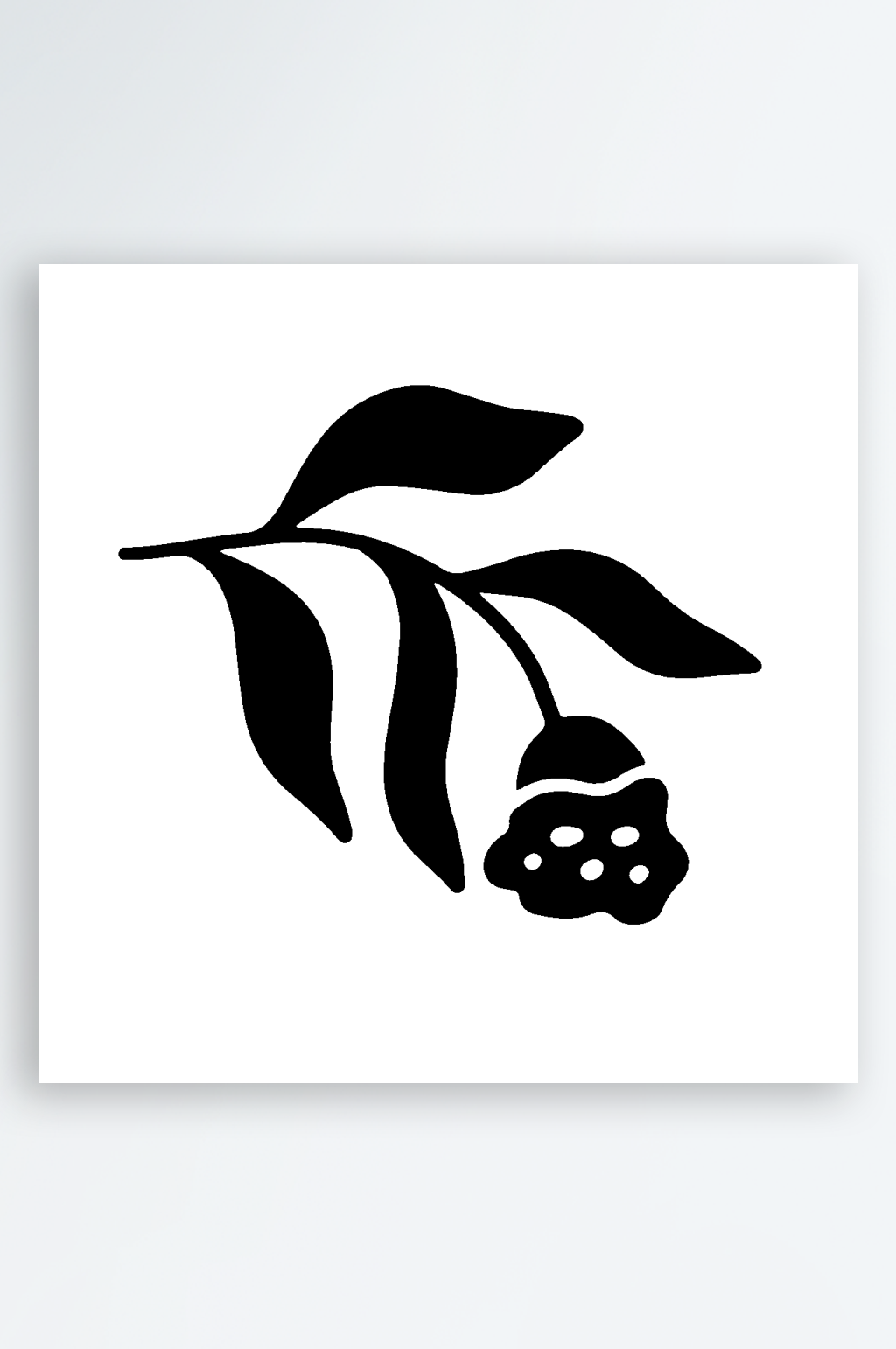 矢量黑白简约花纹素材素材