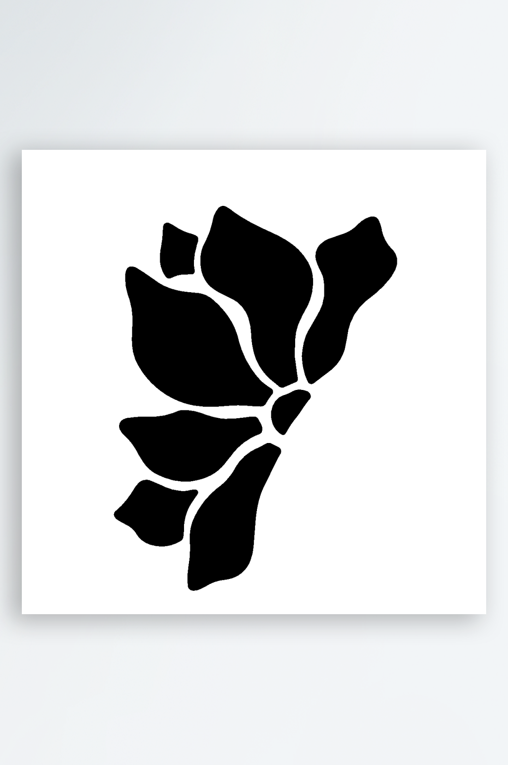 矢量黑白简约花纹潮流图案素材