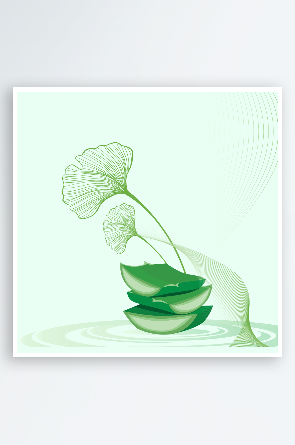 手绘小清新芦荟矢量插画素材