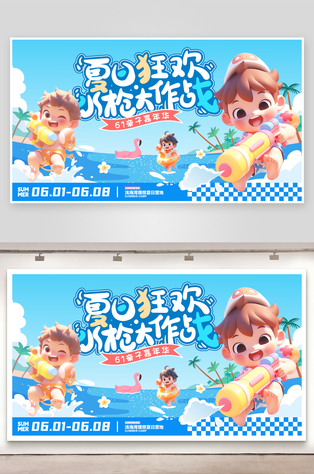 清新夏日趣玩海报设计素材