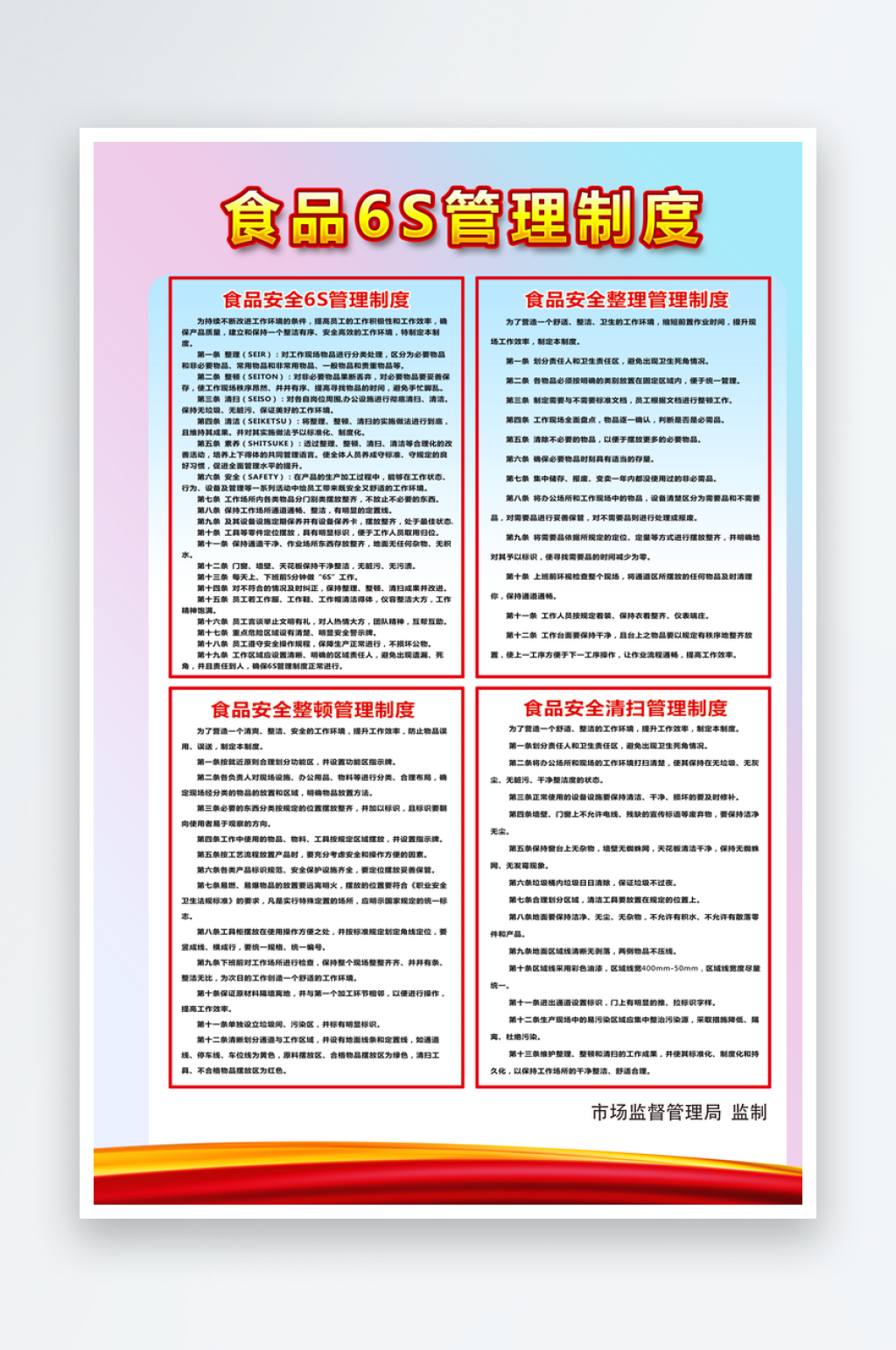 企业6S管理制度牌素材