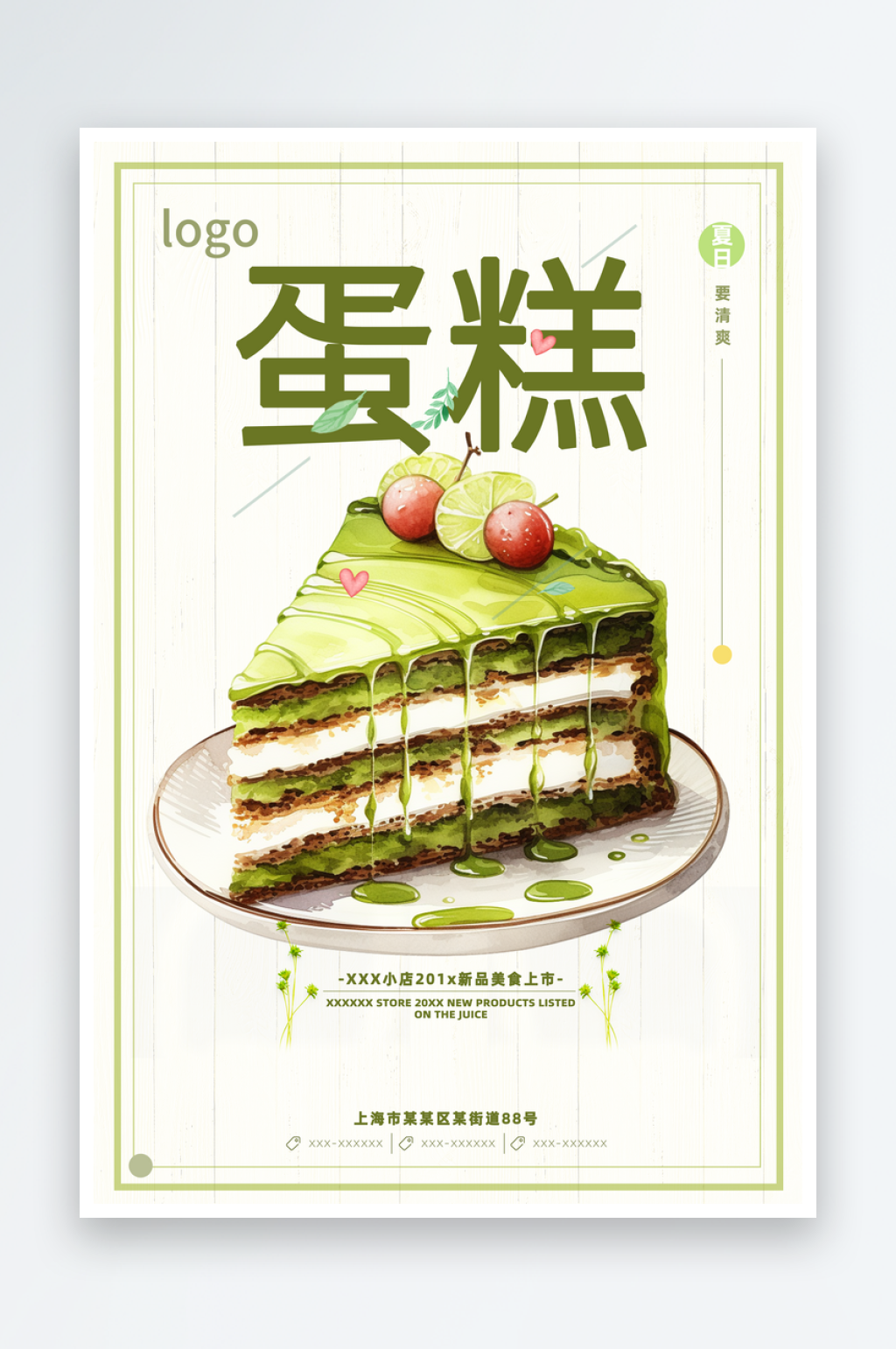 蛋糕烘培汉堡设计素材