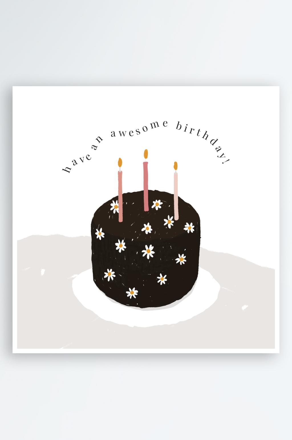 卡通手绘可爱生日派对生日蛋糕插画元素素材