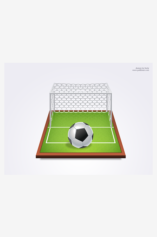 卡通手绘足球场素材-众图网