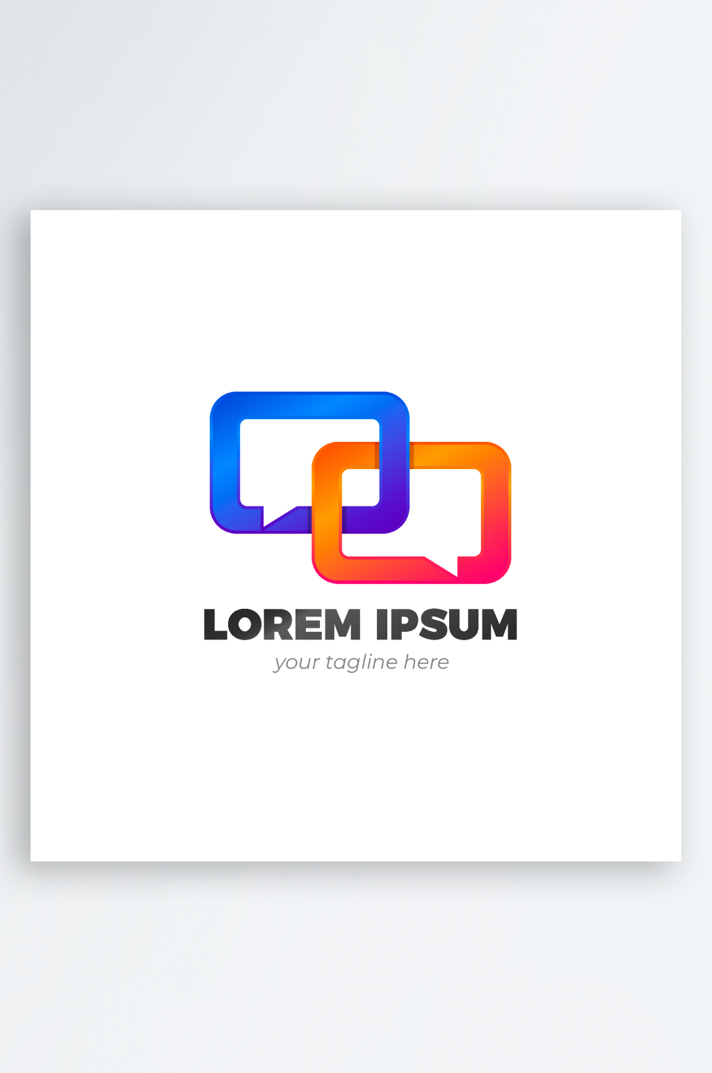 矢量卡通时尚简洁3d立体logo标志素材