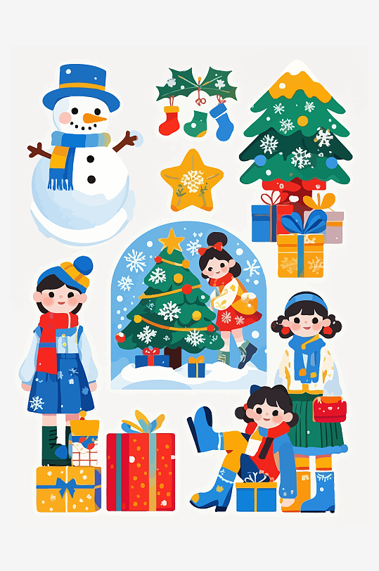 冬季矢量插画图形-众图网