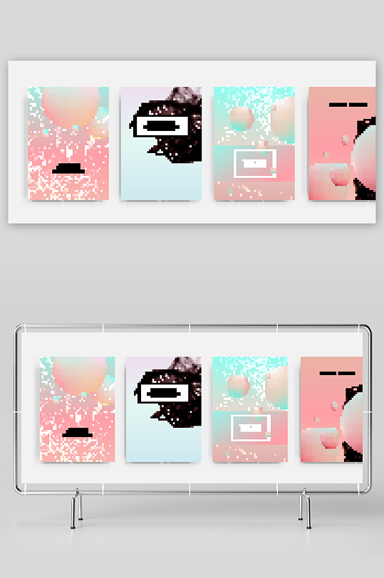 创意几何渐变花纹背景宣传设计-众图网