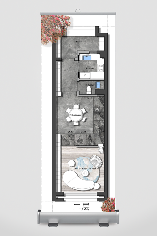 创意装修彩平图元素-众图网